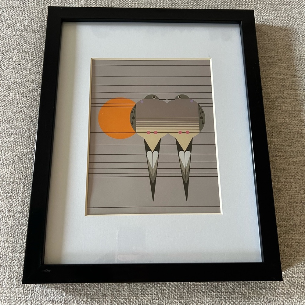 Framed “Lovey Dovey” by Charley Harper Art